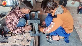 Talented craftsmans making a stool Chair from an old Rusty metal Sheet  The top works