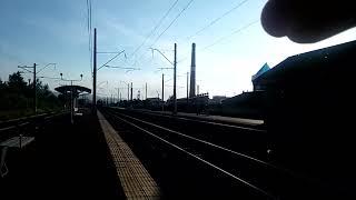 ЭП1-369 с пассажирским поездом №124Ы сообщение Красноярск-Абакан проезжает платформу Первомайская.