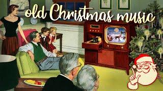 old christmas music in the 1950s with cartoons playing on tv while its snowing outside