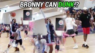 Bronny James Pulls First IN GAME DUNK? LeBron’s Son Already Has CRAZY BOUNCE 