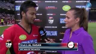 Shakib Al Hasan Interview After Being Man Of The Match in Melbourne Renegades 720P HD