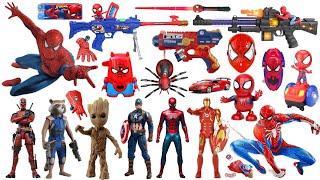 Spider Man action doll  Marvel popular toy collection  Marvel toy gun collection unboxing