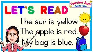 LEARN TO READ   Reading Lesson for Kids  Colors Sentences Teacher Aya Online Tutor