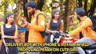 Delivery Boy With iPhone& Royal Enfield️ Proposing Prank On Cute Girl  Kovai 360*