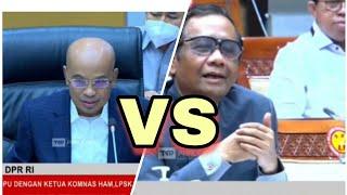 DEBAT SERU MAHFUD MD MENKOPOLHUKAM  VS DESMOND DPR KASUS BRIGADIR SAMBO DI GEDUNG DPR RI 2022