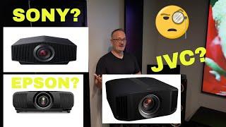 The Three Best Home Theater Projector - Jvc Sony And Epson. We talk brightness vs Contrast. ALR