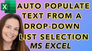 How To Auto Populate Text From A Drop-Down List Selection in MS Excel - Create Fillable Forms