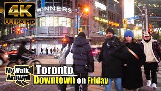 Downtown Toronto walk January 2024 4k walking video