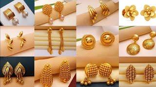 Latest gold stud earrings designs 2024Daily Use gold earrings designsLatest Gold Jewellery design