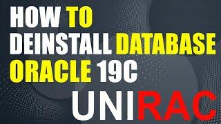 How to deinstall Oracle Database  Uninstall  deinstall  Removing Database  Oracle  19C 12c