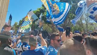 Málaga CF 1-0 FC Cartagena. Previo y recibiendo al Málaga CF a su llegada a la Rosaleda.