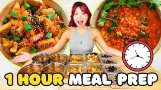 1 HOUR HIGH PROTEIN VEGAN MEAL PREP TIMED CHALLENGE