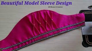 Beautiful model sleeve design  Simple and easy method of stitching