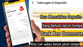 Cara Mencairkan Deposito Sebelum Jatuh Tempo  Bank Neo