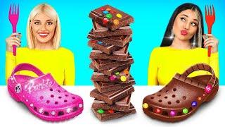 Chocolate VS Real Food Challenge  Expensive VS Cheap Decorating Ideas by RATATA POWER