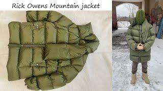 Rick Owens mountain jacket - Теплый пуховик без капюшона идеально подходит для похищения рождества