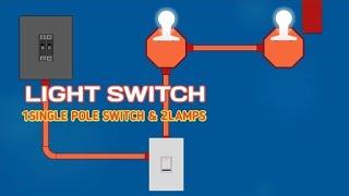 How to install light switch single pole switch Paano maginstall ng ilaw at switchLINE TO LINE