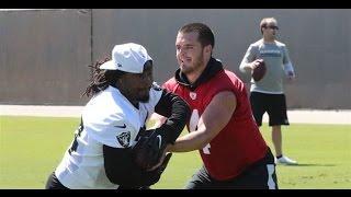 MARSHAWN LYNCH IN FIRST PRACTICE WITH RAIDERS