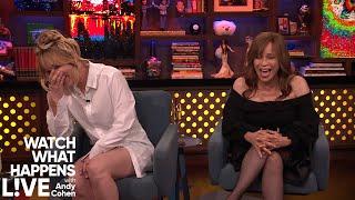 Kaley Cuoco and Rosie Perez Unzip Old Fashions  WWHL