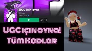 UGC için oyna Tüm kodlar #roblox