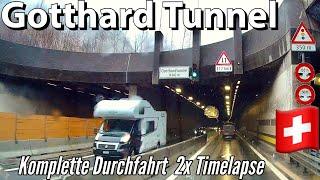 Gotthard Tunnel komplette Durchfahrt Nord   Süd