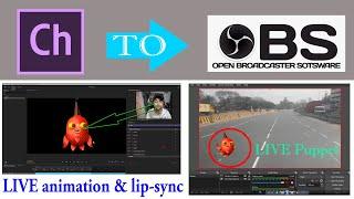 Character Animator To OBS LIVE animation and lip sync by puppets