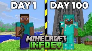 I Survived 100 Days In Minecrafts Oldest Update - Minecraft Infdev