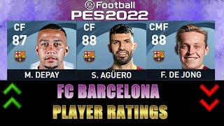 PES 2022  FC BARCELONA PLAYER RATINGS