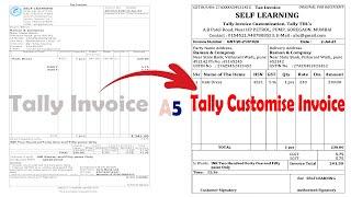 Tally Prime Invoice format change  Bill format in Tally Prime  Invoice format in Tally Prime