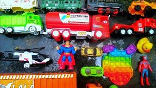 Mobil Mobilan Pertamina mobil container mobil escavator dan truk sampahtrain toy car