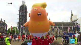 Trump baby balloon makes reappearance at London protests