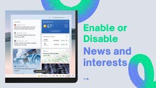 How to Disable or Enable New and Interests widget on the taskbar in Windows 10