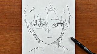 How to draw anime boy step-by-step  anime drawing tutorial