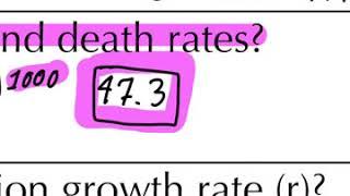 AP Environmental Science Population Math Walk Through