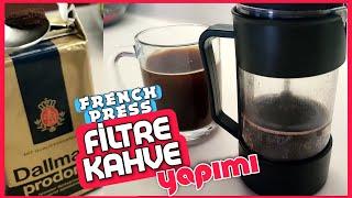 Evde Kolay Filtre Kahve Yapımı  French Press ile Kahve Yapımı