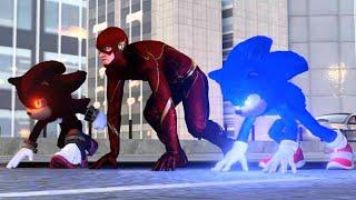 Sonic vs Flash Race Full Movie Animated Part 1 2 3 4 to 7 Who is Faster Sonic The Hedgehog cutscene
