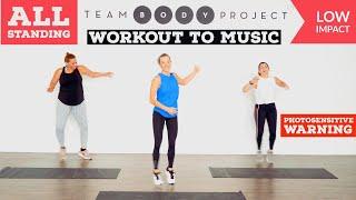 100% Low impact all standing FUN cardio workout to music ALL fitness levels.