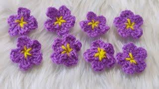 Crochet Five Petal Flower Tutorial