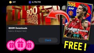 eFootball™ 2025 Mobile 800M Downloads Campaign Update  Release Date  Free Coins  Free Epics 