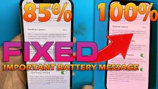 iPhone 12 Pro Battery Replacement  Remove Important Battery Message