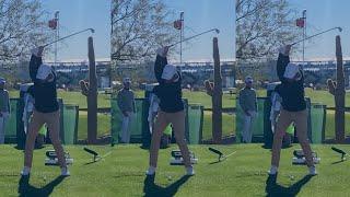 Scottie Scheffler Golf Swing - Slow Motion - Face On