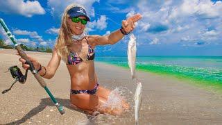 BEACH FISHING for WHITING Fish- so EASY Catch Clean Cook Stuart Florida Fishing