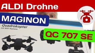 Aldi Drohne MAGINON QC 707SE WIFI Quadrokopter Unboxing 160g Kamera Einsteigerdrohne für 39 Eur
