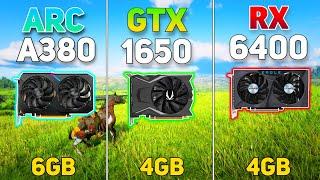 Intel ARC A380 vs GTX 1650 vs RX 6400  Gaming Benchmark  Test in 9 Games 