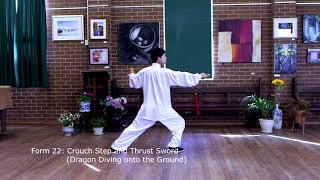 Tai Chi Sword 42 Form Front View Slow Motion