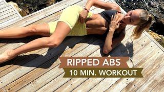 10 Min RIPPED ABS   Strong Core & Abs Workout  No Equipment  - Angela Kajo