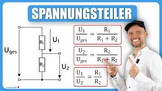 Spannungsteiler-Regel einfache Erklärung Übungsaufgaben berechnen