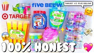 STORE BOUGHT SLIMES UNDER $10 REVIEW  Target VS Five Below