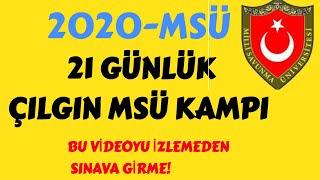 21 GÜNLÜK ÇILGIN MSÜ KAMPI  BU KAMP KAÇMAZ MUTLAKA İZLE