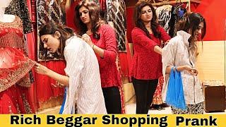 Rich Beggar Shopping Prank In Mall@crazycomedy9838